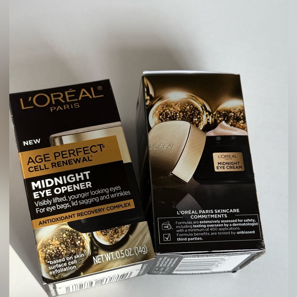 2 L'Oreal Paris age perfect cell renewal midnight eye opener recovery complex